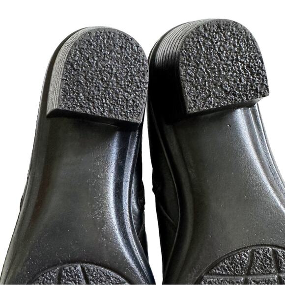 Easy Street Danita Bootie Black Ruched Overlay Side Zipper Ankle Boot Size 8W - Picture 7 of 13